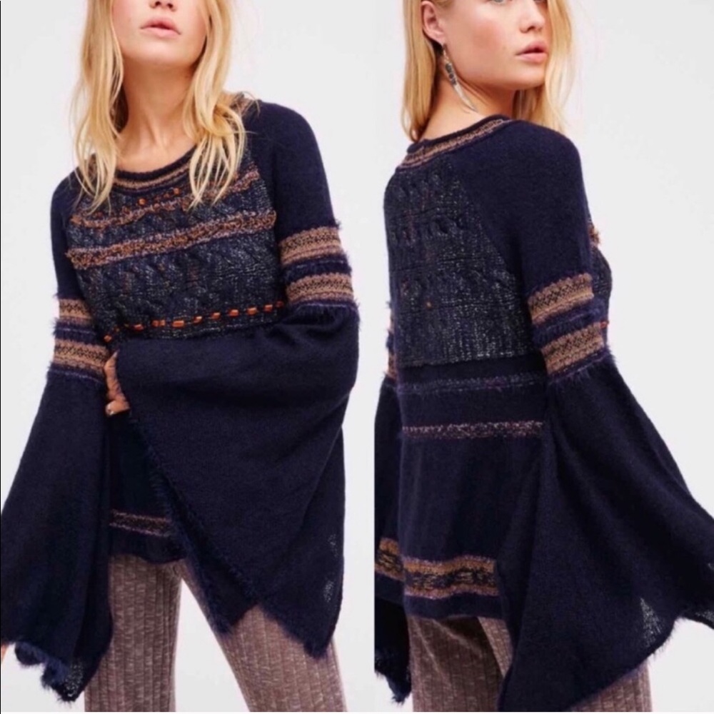 Free People | Craft Time Bell Flare Sleeve Sweater